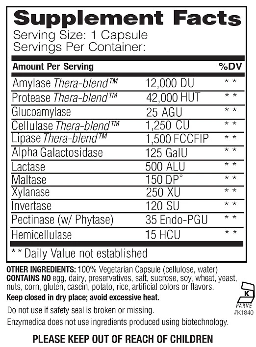 Enzymedica - Digest, 30 kapslar - Bild 2