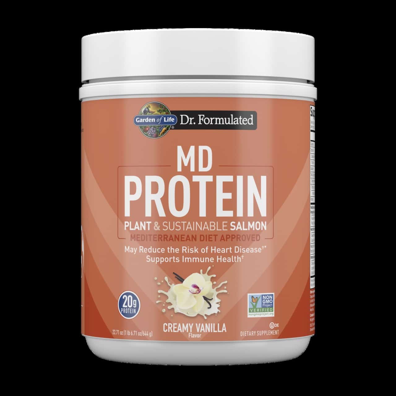 Garden of Life - Dr. Formulated MD Proteinpulver från Växter &amp; Hållbar Lax, Krämig Vanilj - 644g | Vitaminer och MineralerHälsa och välbefinnandeHälsokostNordisk vitalitet | Apoteka
