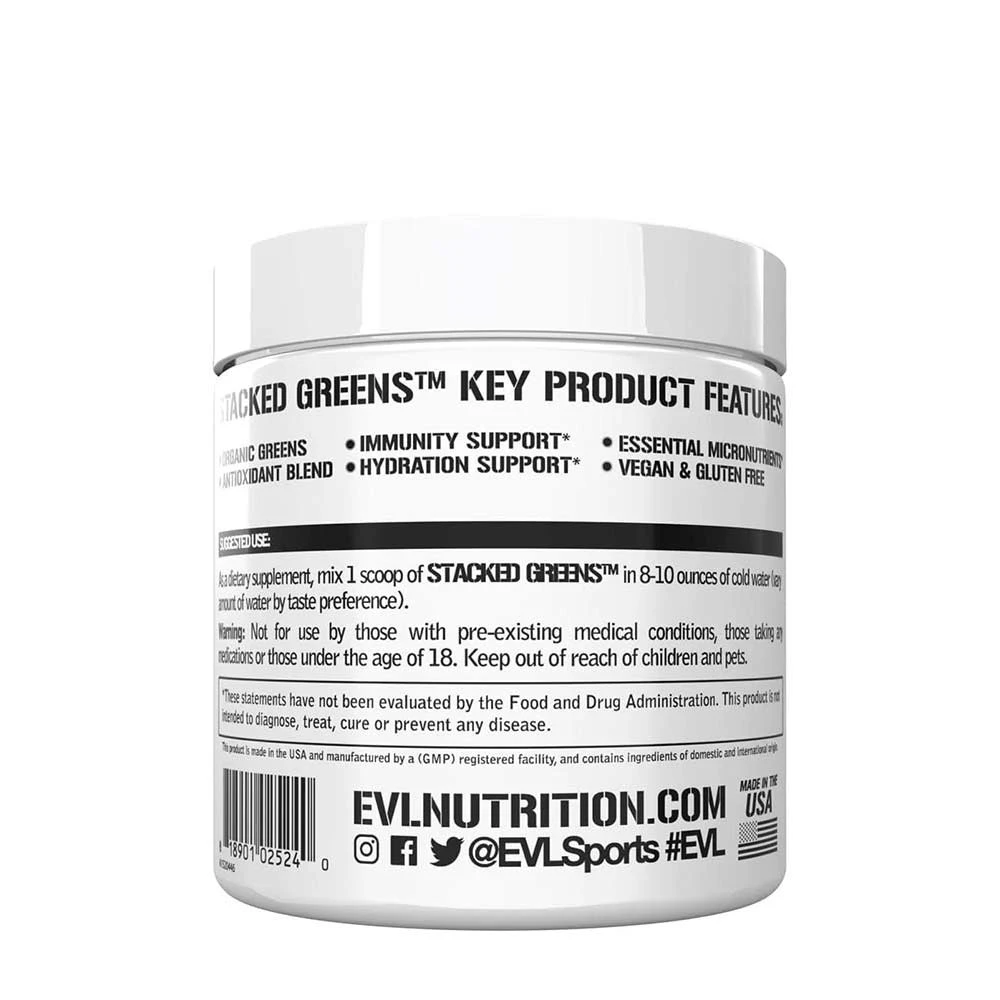 EVLution Nutrition - Stacked Greens, 30 portioner, Äppelträdgård - Bild 6