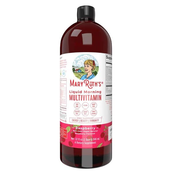 MaryRuth Organics - Flytande Morgonmultivitamin, Hallon - 450 ml | Veganska produkterMultivitaminerHälsokost | Apoteka