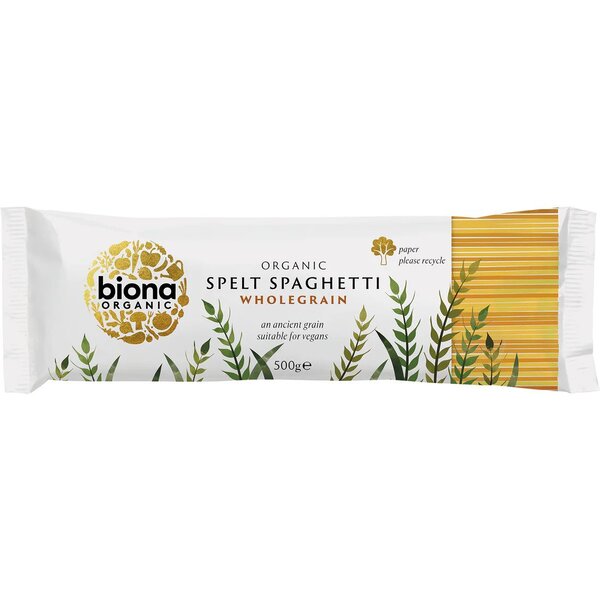 Biona Organic - Fullkornsspaghetti av spelt, 500g | Veganska produkterHälsa och välbefinnandeHälsokost | Apoteka
