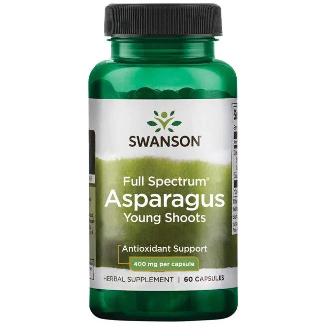 Swanson - Fullspektrum Sparrisunga Skott, 400 mg - 60 kapslar | Vitaminer och MineralerHälsa och välbefinnandeAntioxidanterHälsokost | Apoteka