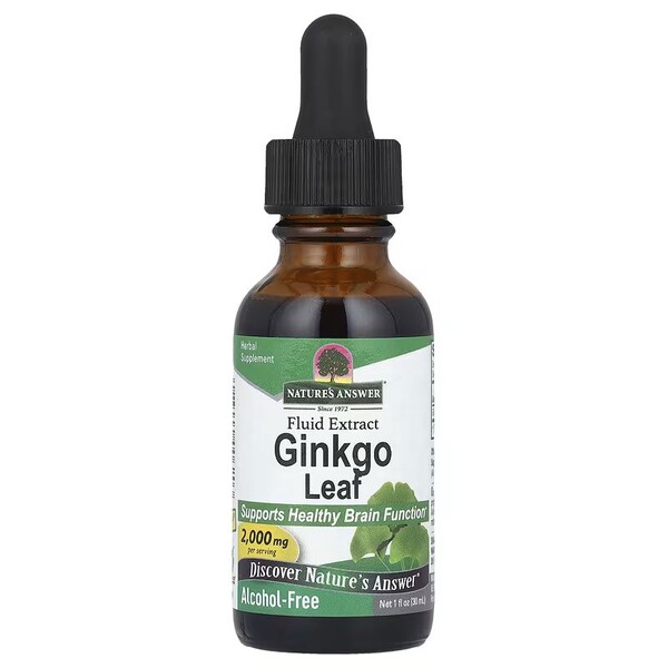 Natures Answer - Ginkgoblad, 2000 mg - 30 ml | Veganska produkterHälsa och välbefinnandeMental fokus och minneHälsokost | Apoteka