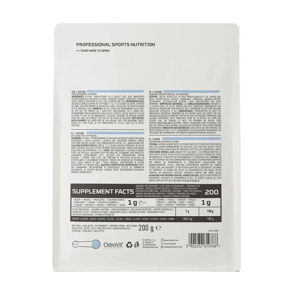 OstroVit - Glycin, Naturlig - 200g - Bild 7