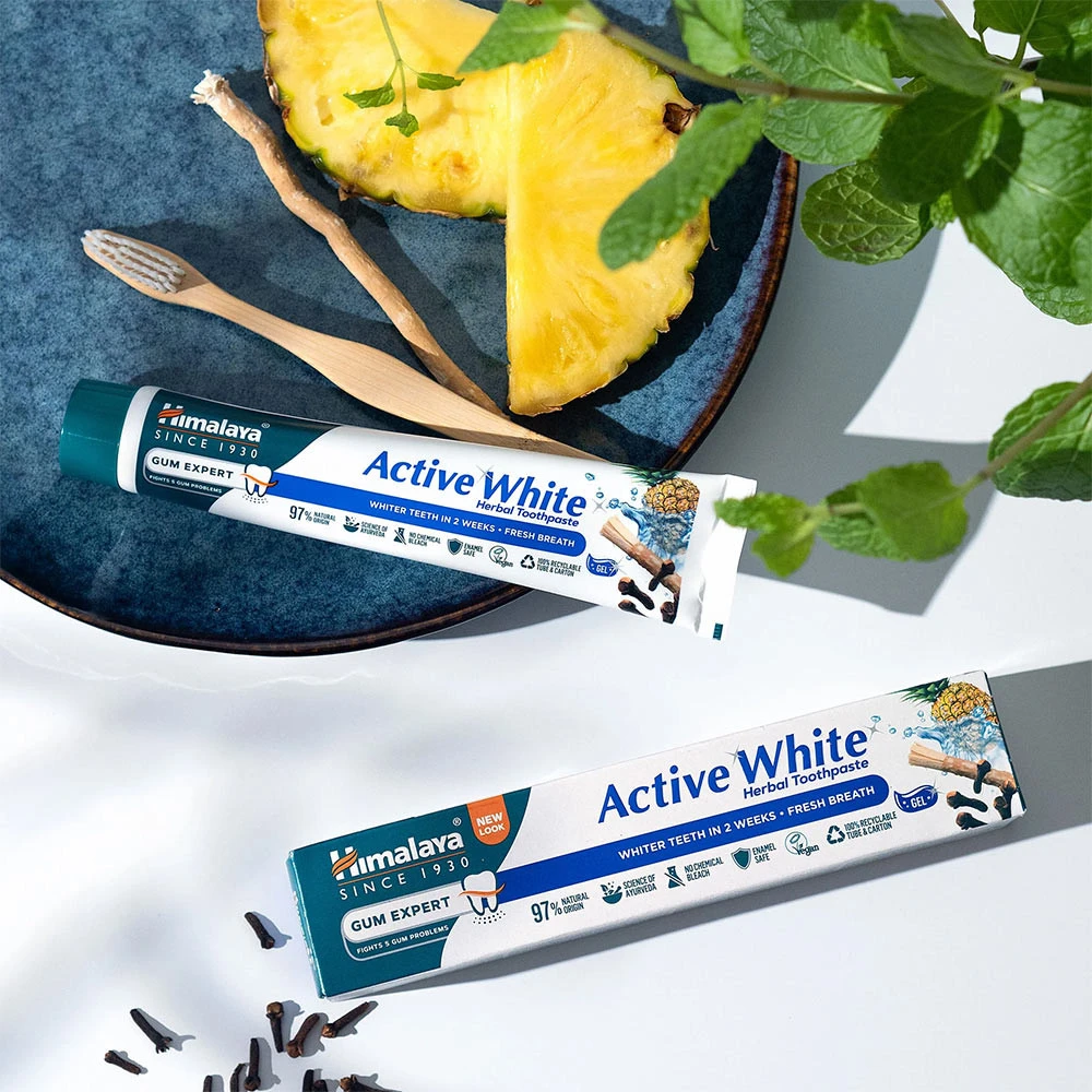 Active White - Urte Tandpasta, Frisk Gel, 75 ml - Bild 4