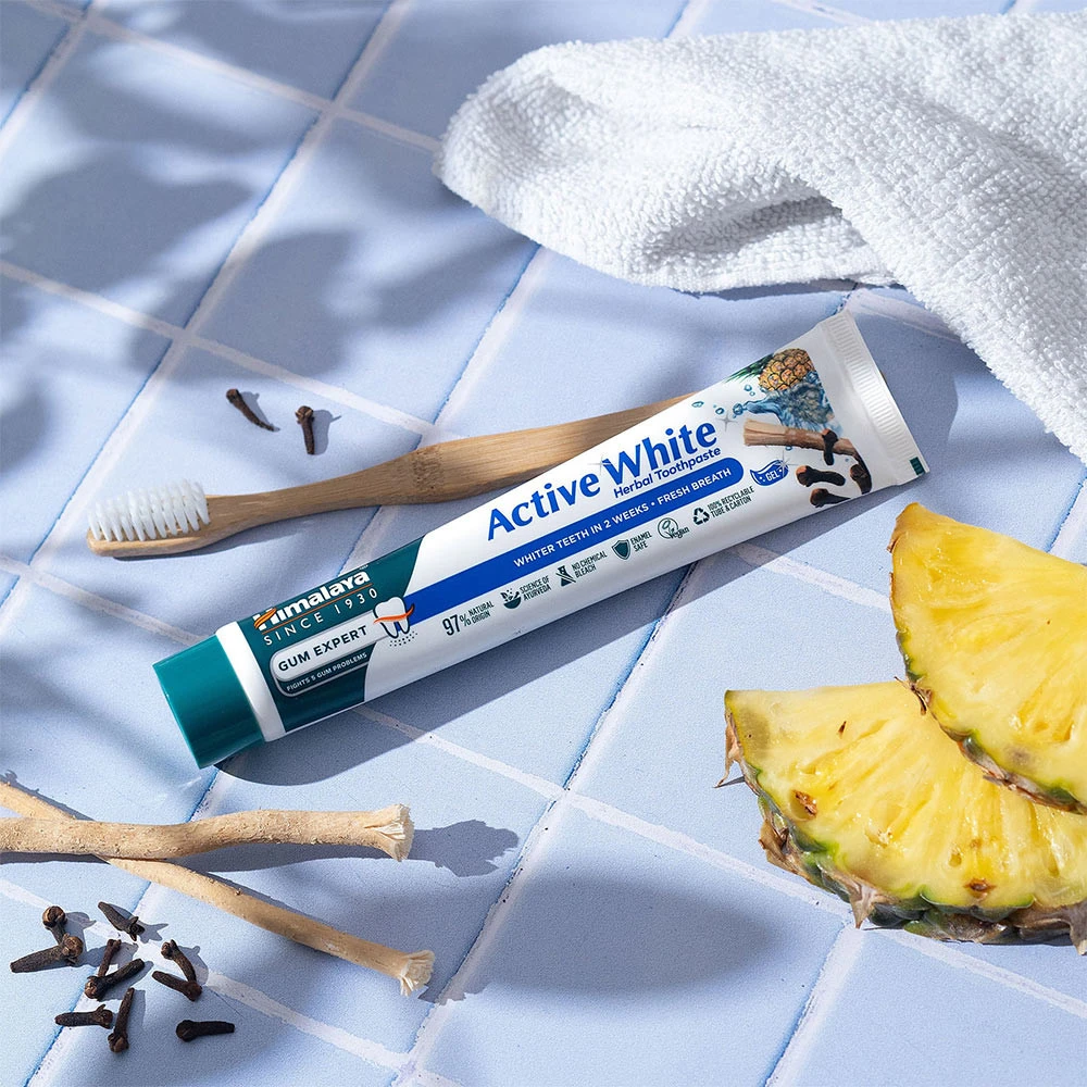 Active White - Urte Tandpasta, Frisk Gel, 75 ml - Bild 5