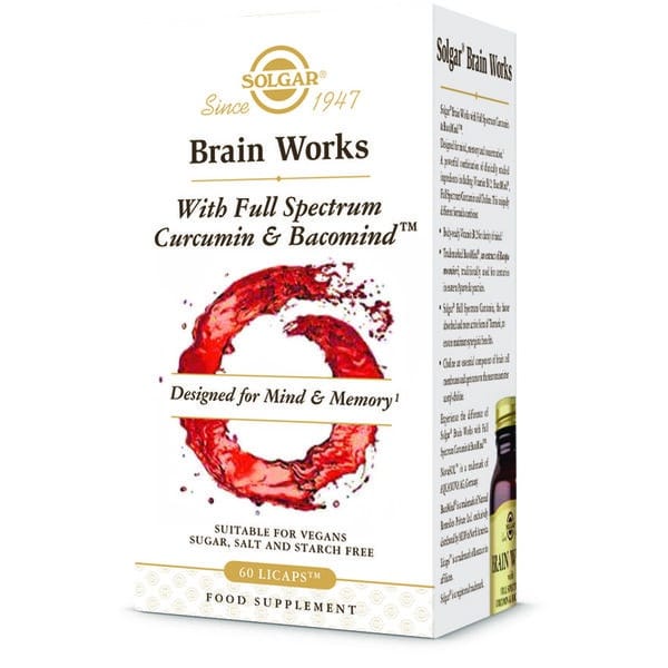 Solgar - Hjärnvärkare, 60 licaps | Vitaminer och MineralerVeganska produkterHälsa och välbefinnandeMental fokus och minneHälsokost | Apoteka