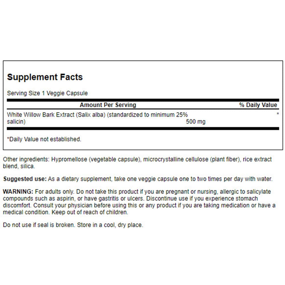 Swanson - Vit Pilbarksextrakt, 500 mg - 60 Vegankapslar - Bild 4