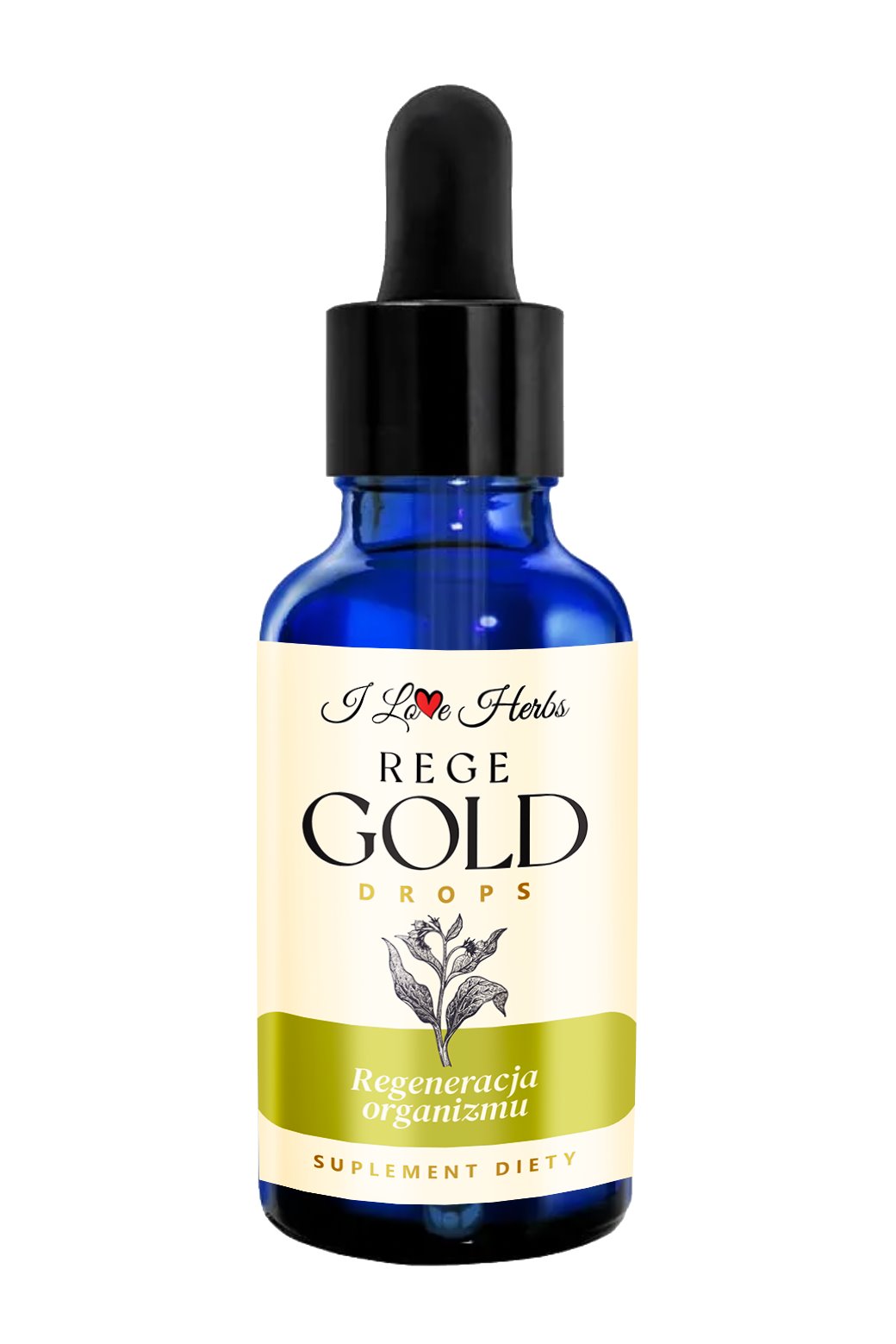 I Love Herbs - REGE Gold Drops Regenerering, 50 ml | Vitaminer och MineralerHälsa och välbefinnandeÖrttillskottÖrter och växtbaserade preparat | Apoteka