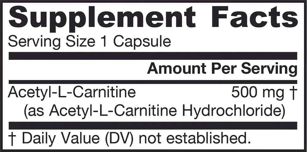Jarrow Formulas - Acetyl L-Carnitine, 500 mg - 60 kapslar - Bild 5