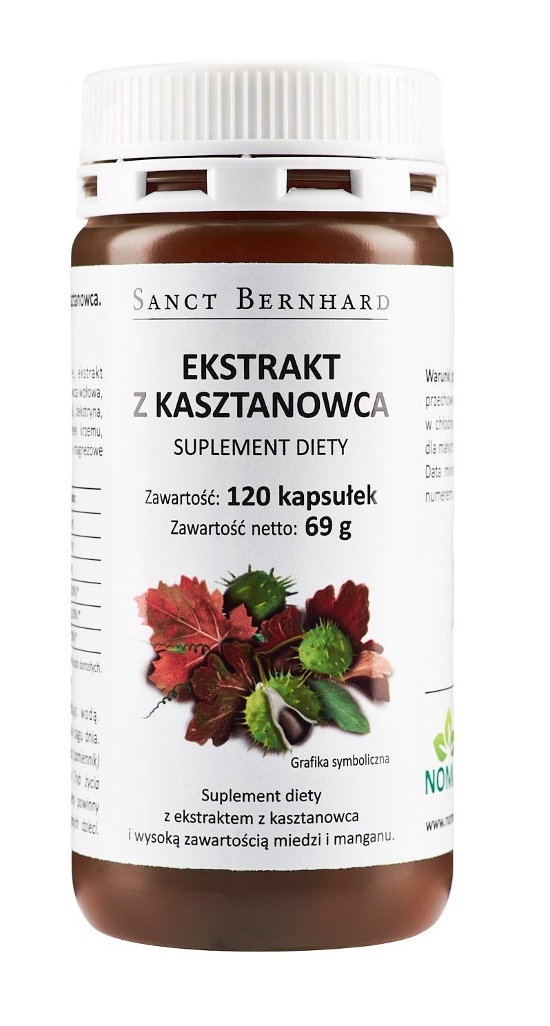 Krauterhaus Sanct Bernhard - Hästkastanj och Vinblad, 120 kapslar | Vitaminer och Mineraler | Apoteka