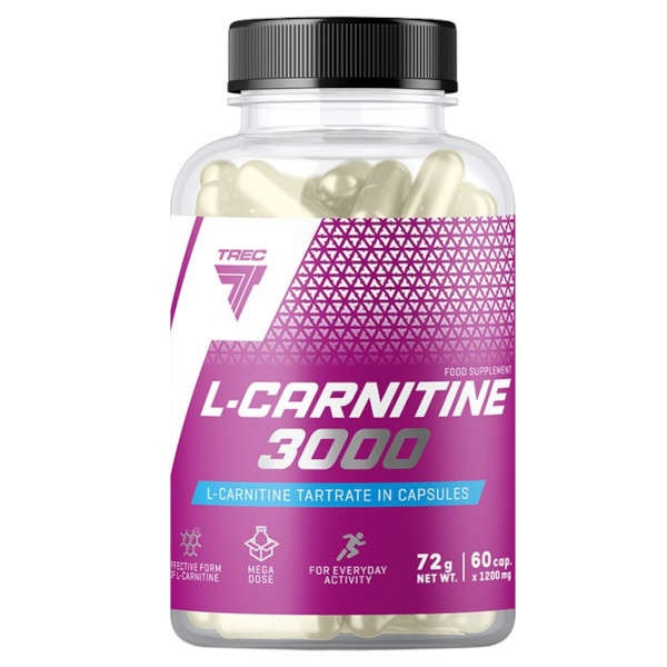 Trec Nutrition - L-Carnitine 3000, 60 kapslar | Aminosyror och BCAAHälsokostL-karnitinFitness och träning | Apoteka