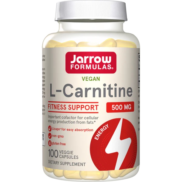 Jarrow Formulas - L-Carnitin, 500 mg - 100 vegetabiliska kapslar | Veganska produkterHälsokost | Apoteka