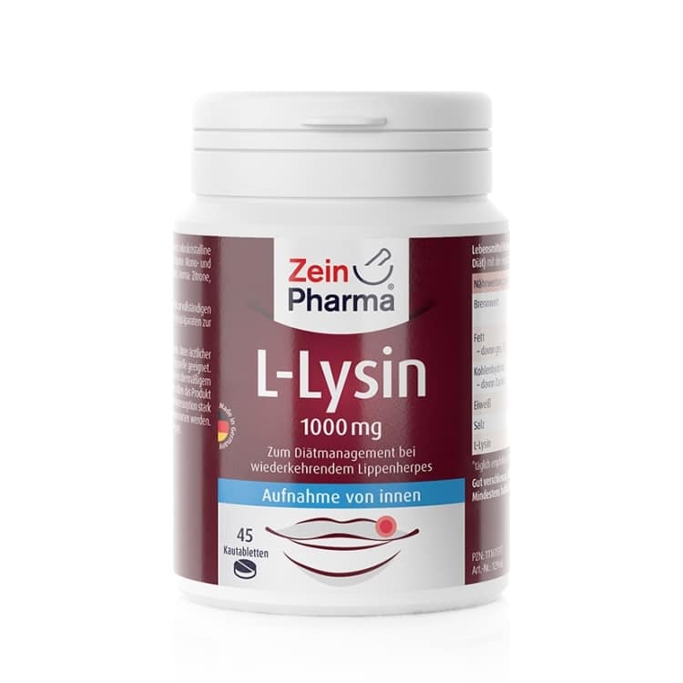Zein Pharma - L-Lysin, 1000 mg, 45 tuggtabletter | Vitaminer och MineralerVeganska produkterAminosyror och BCAAHälsokostFitness och träningL-lysin | Apoteka