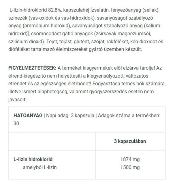 BioTechUSA - L-Lysin, 90 kapslar - Bild 3