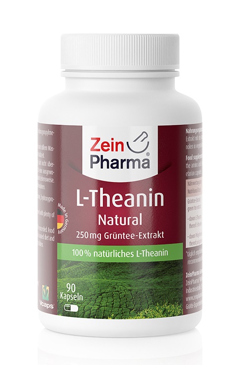 Zein Pharma - L-Theanin Natural, 250 mg - 90 kapslar | Hälsa och välbefinnandeAminosyror och BCAAHälsokostFitness och träning | Apoteka