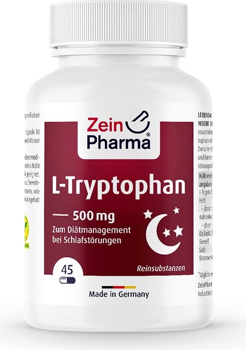 Zein Pharma - L-Tryptofan, 500 mg, 45 kapslar | Hälsa och välbefinnandeAminosyror och BCAAHälsokostFitness och träningL-tryptofan | Apoteka