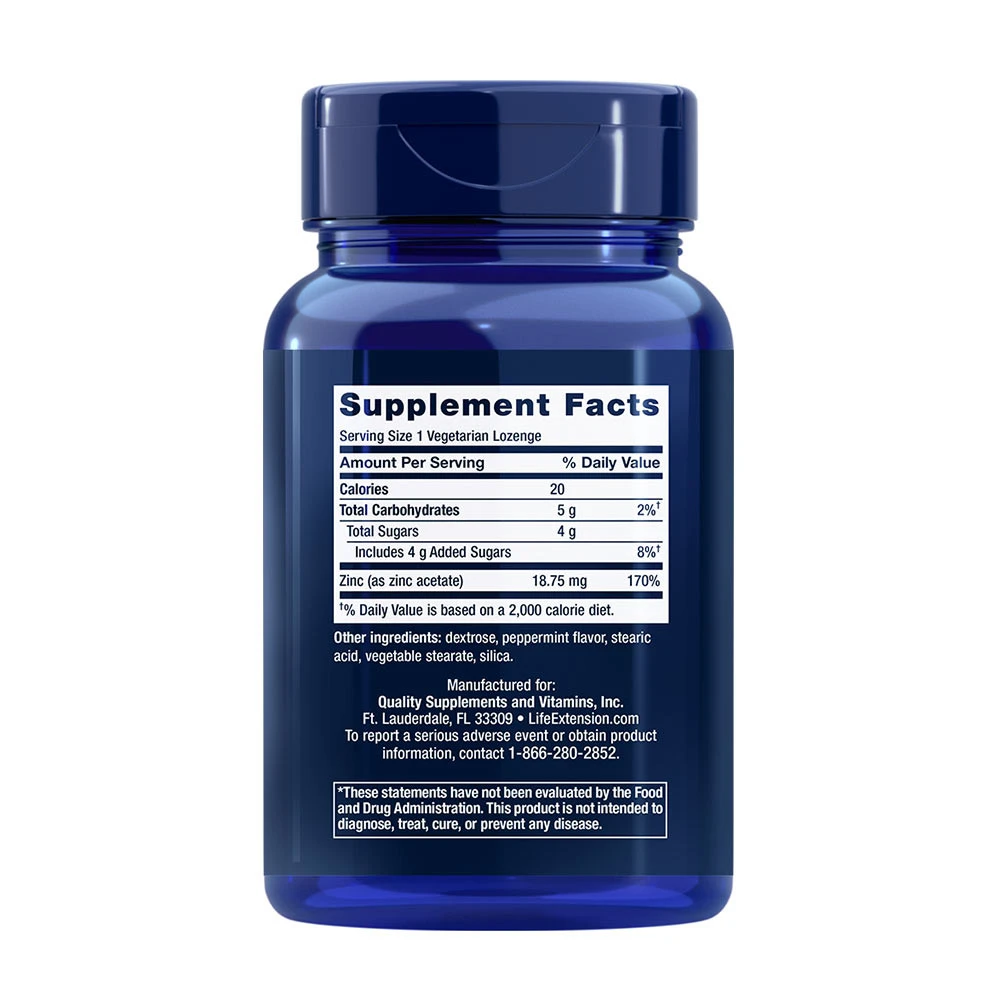 Life Extension - Förstärkt Zink, 30 sugtabletter - Bild 2