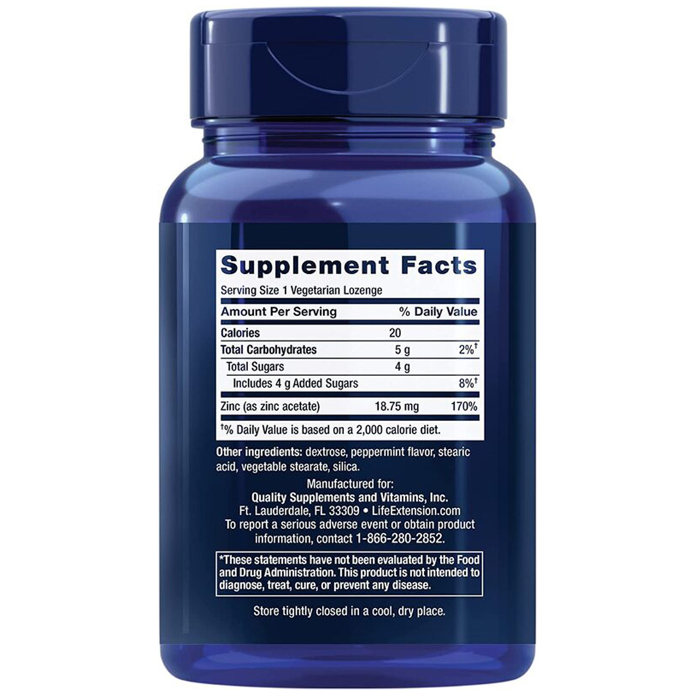 Life Extension - Förstärkt Zink, 30 sugtabletter - Bild 5