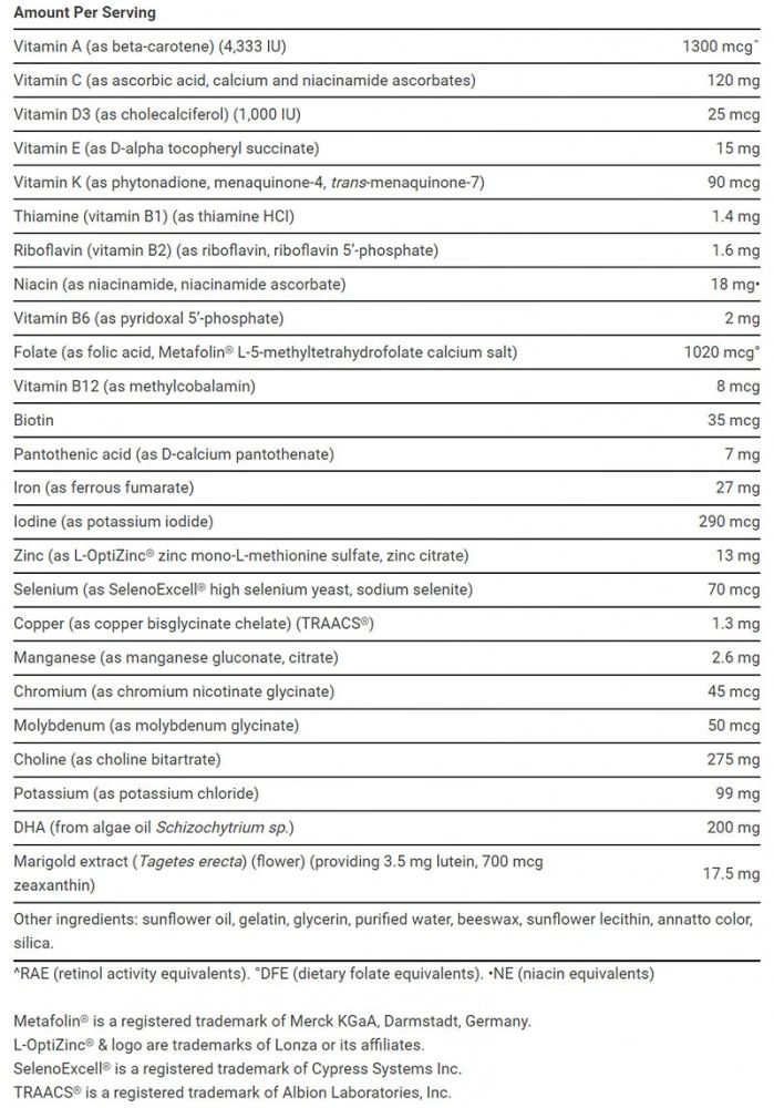 Life Extension - Prenatal Advantage, 120 mjukkapslar - Bild 3