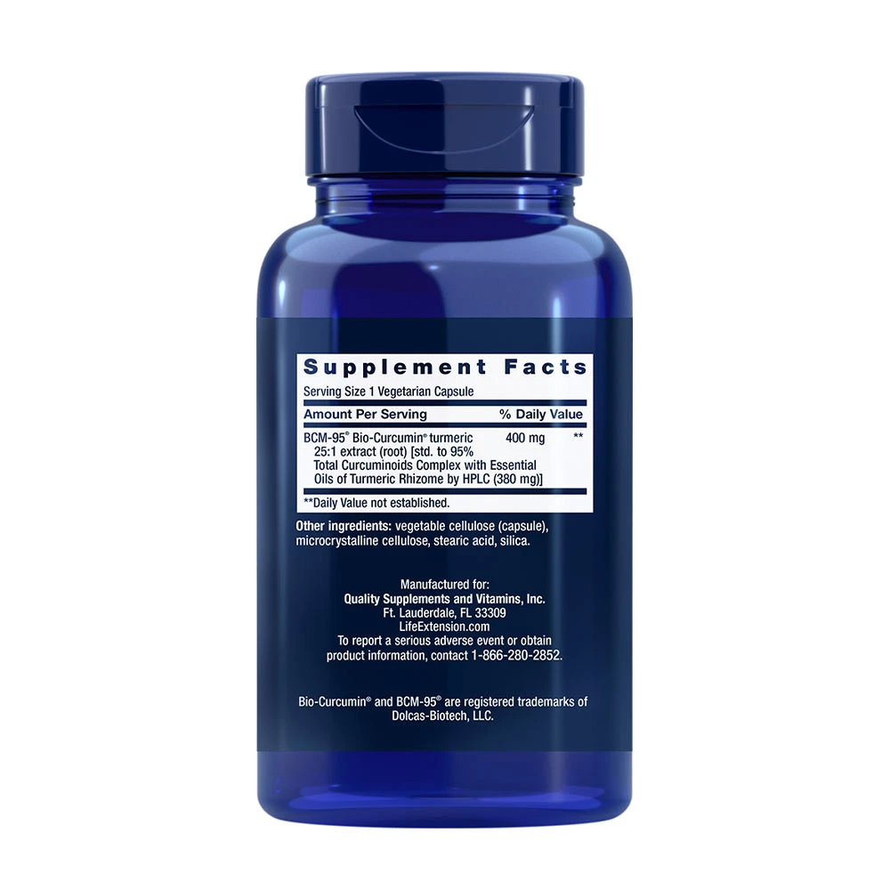 Life Extension - Super Bio-Curcumin Gurkmejaextrakt, 60 vegkapslar - Bild 3