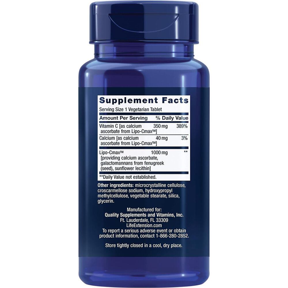 Life Extension - Vitamin C 24-timmars Liposomal Hydrogel-formula, 60 vegetabiliska tabletter - Bild 5