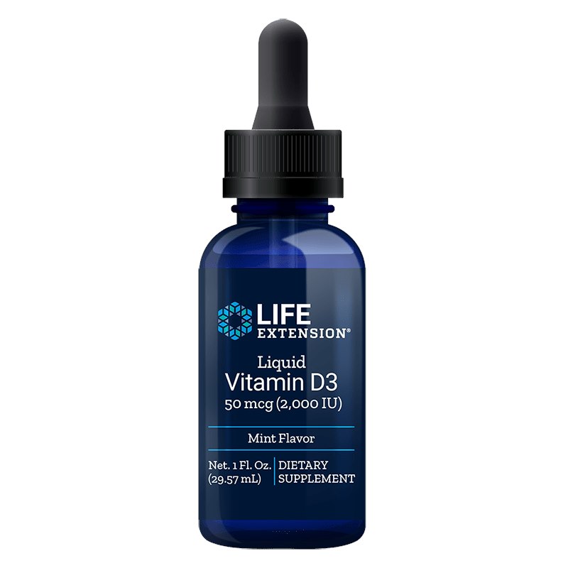 Life Extension - Flytande Vitamin D3, 50 mcg (Mintsmak) - 29 ml | Vitaminer och MineralerHälsa och välbefinnandeVissa vitaminerHälsokost | Apoteka