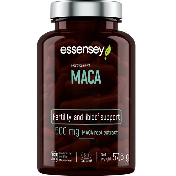 Essensey - Maca, 500 mg, 90 kapslar | Veganska produkterHälsa och välbefinnandeSexuell hälsaHälsokostMaca | Apoteka