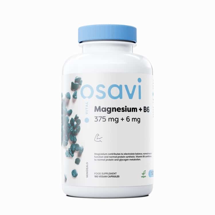 Osavi - Magnesium + B6-vitamin, 180 veganska kapslar | Vitaminer och MineralerVeganska produkterVissa mineralerHälsa och välbefinnandeVissa vitaminerB-vitaminHälsokostMagnesiumB6 | Apoteka