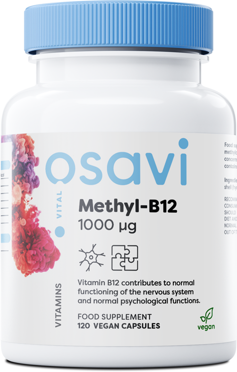 Osavi - Metyl-B12, 1000 mcg, 120 vegankapslar | Vitaminer och MineralerVeganska produkterHälsa och välbefinnandeVissa vitaminerB-vitaminHälsokostB12 | Apoteka