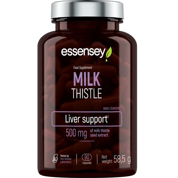 Essensey - Milk Thistle, 500 mg, 90 kapslar | Veganska produkterHälsokostMjölktistelMariatistel | Apoteka