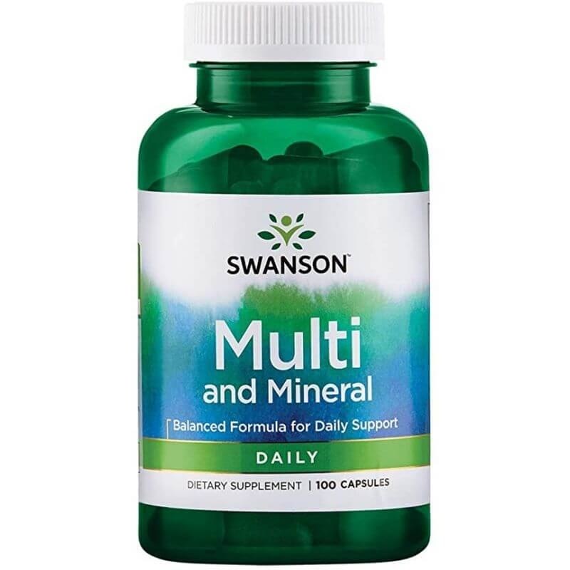 Swanson - Multi och Mineral, 100 kapslar | Vitaminer och MineralerMultivitaminerVissa vitaminerHälsokost | Apoteka
