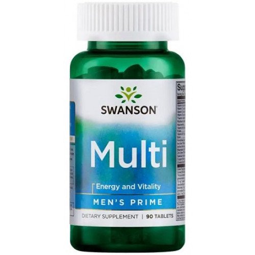 Swanson - Multi för män Prime, 90 tabletter | Vitaminer och MineralerMultivitaminerHälsokostNaturligt manligt stödTribulus terrestrisFitness och träning | Apoteka