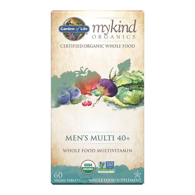 Garden of Life - Mykind Mens Multi 40+, 60 veganska tabletter | Vitaminer och MineralerHälsa och välbefinnandeMultivitaminerSexuell hälsaHälsokostBiohacking | Apoteka