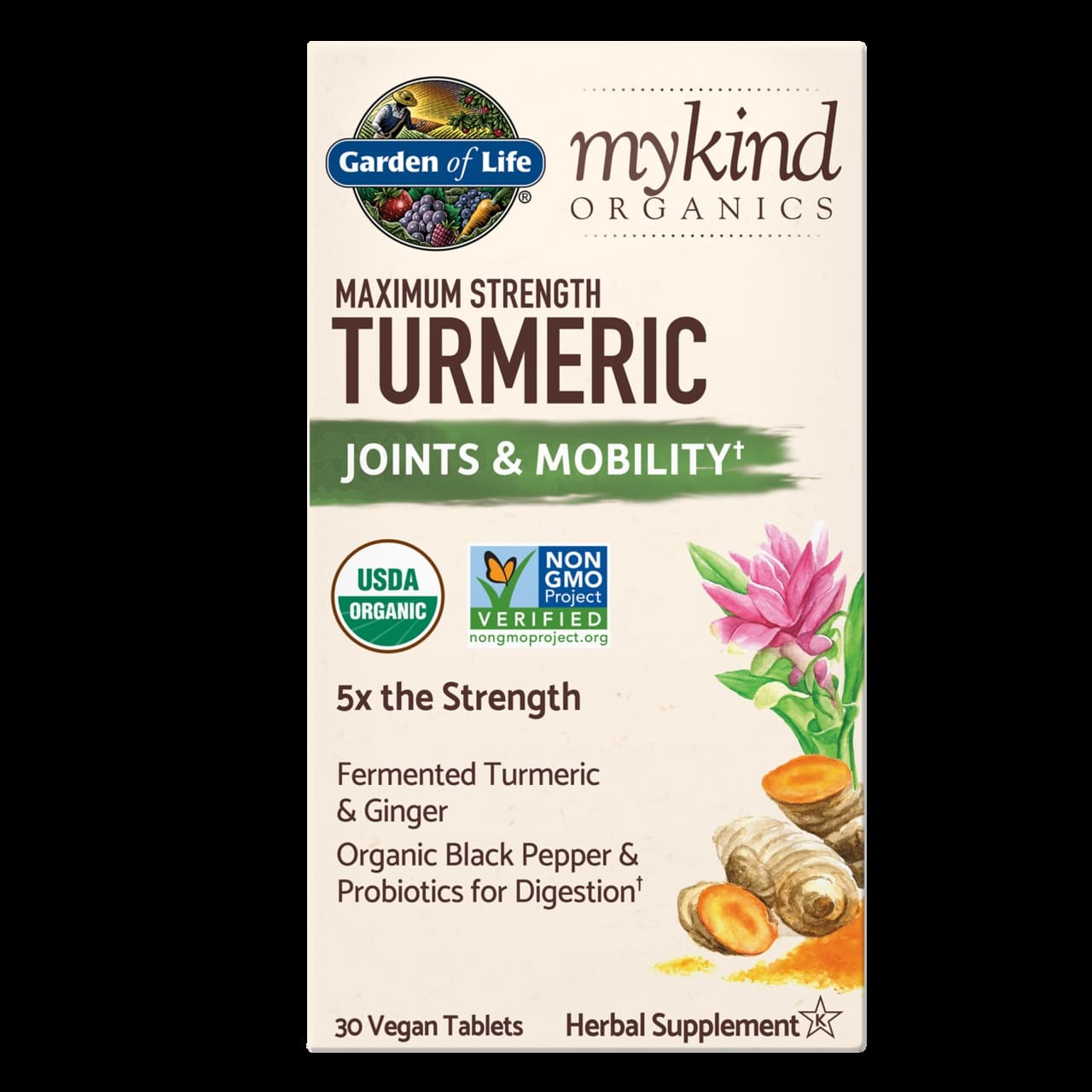Garden of Life - Mykind Organics Maximal Styrka Gurkmeja, 30 tabletter | Vitaminer och MineralerVeganska produkterHälsa och välbefinnandeHälsokostNordisk vitalitet | Apoteka