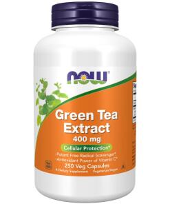 NOW Green Tea Extract 400 mg (250 Veg Capsules)