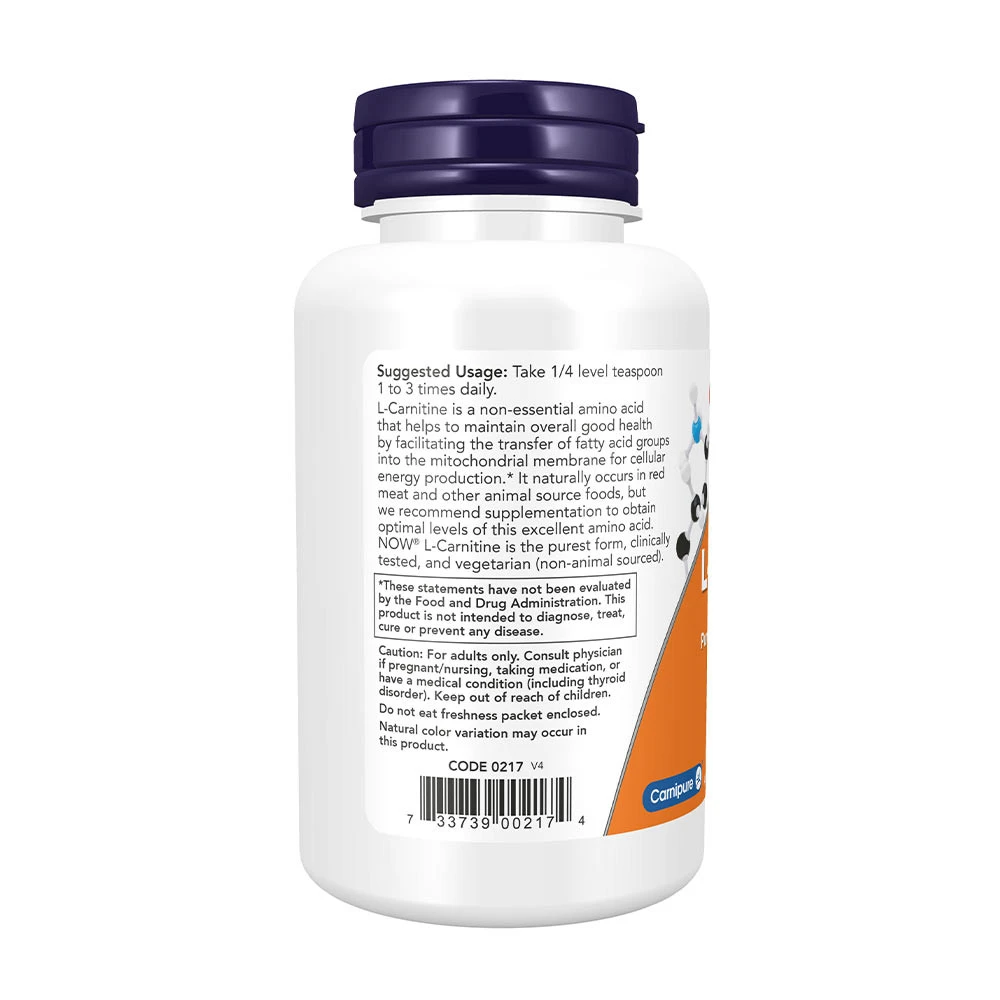 NOW Foods - L-Carnitine Pulver, 85 g - Bild 3