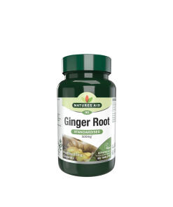 Natures Aid Ginger Root Standardised 500 mg (90 Tablets)