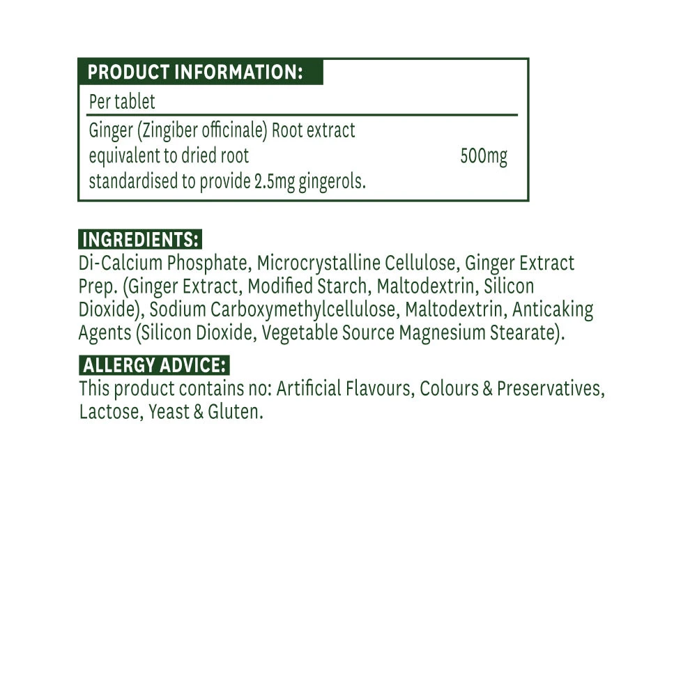 Natures Aid - Ingefärsrot Standardiserad, 500 mg (90 Tabletter) - Bild 4