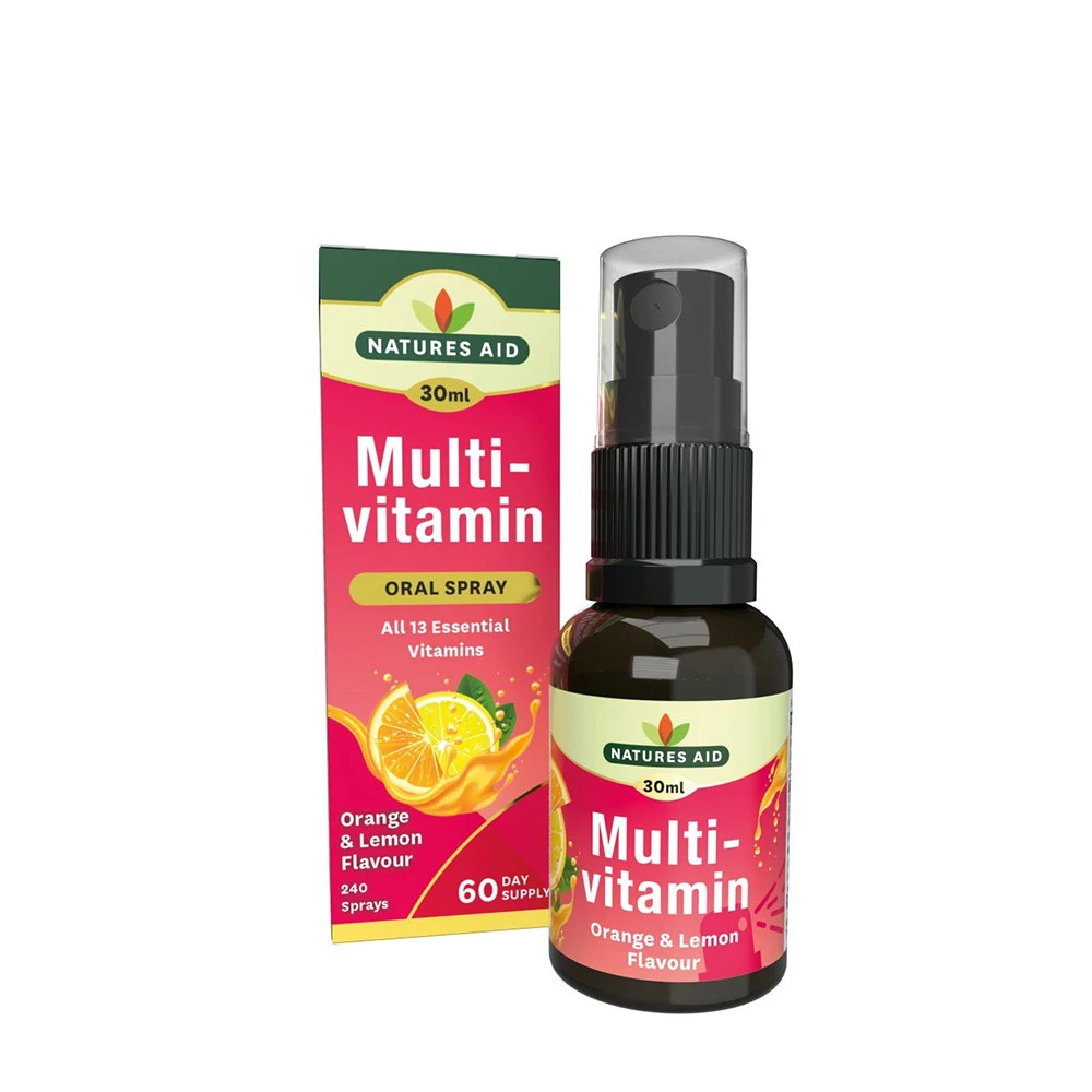 Natures Aid - Multivitamin Daglig Munsspray, 30 ml, Citron & Apelsin | MultivitaminerHälsokost | Apoteka