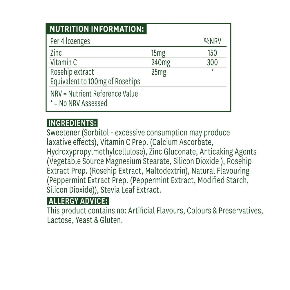 Natures Aid - Zink + C Halstabletter, Pepparmintsmak, 30 st - Bild 5