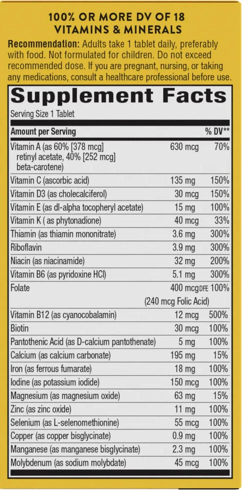 Nature's Way - Alive! Daily Energy, Komplett Multivitamin, 60 tabletter - Bild 2