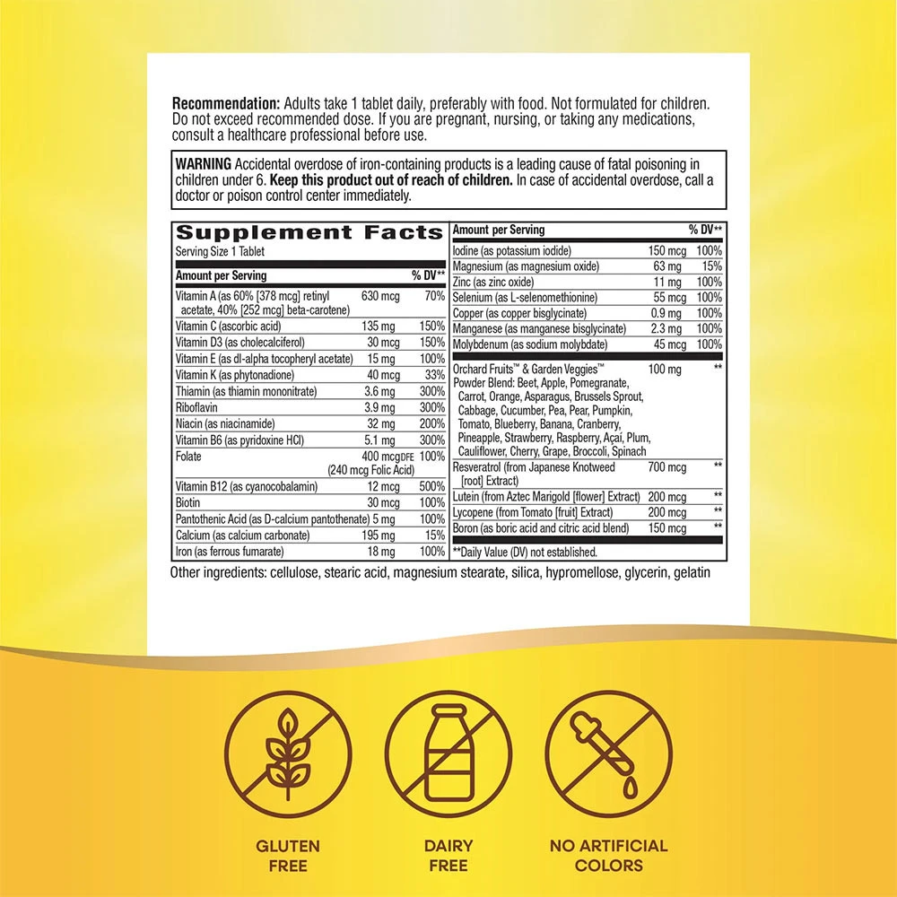 Nature's Way - Alive! Daily Energy, Komplett Multivitamin, 60 tabletter - Bild 6