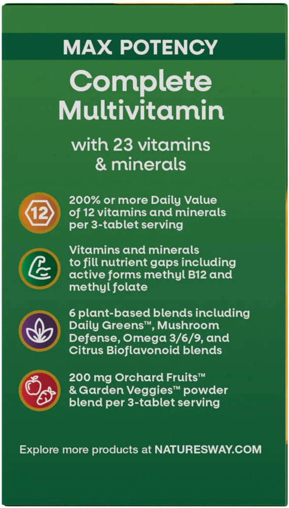 Nature's Way - Alive! Max3 Potency Multivitamin, 90 tabletter - Bild 10