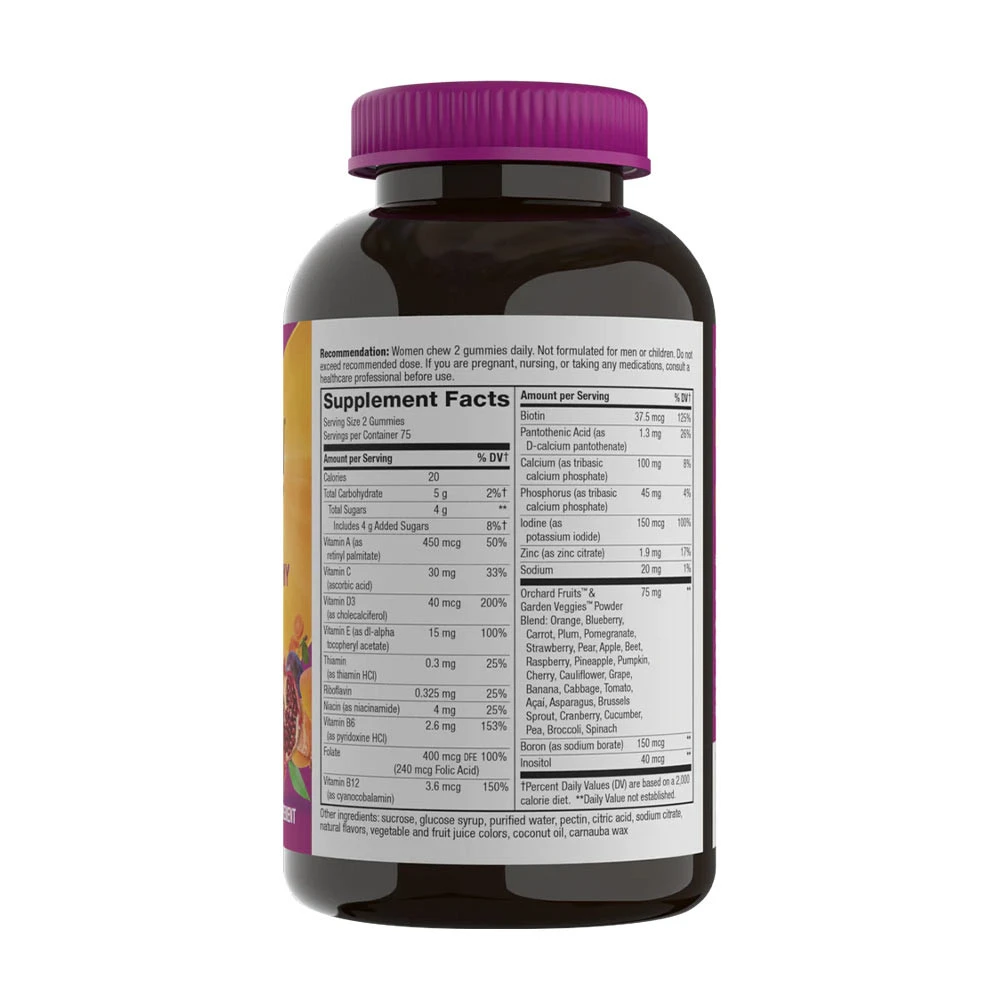 Nature's Way - Alive! Kvinnors Multivitamin Gummies, 150 stycken, Blandade Bär - Bild 4