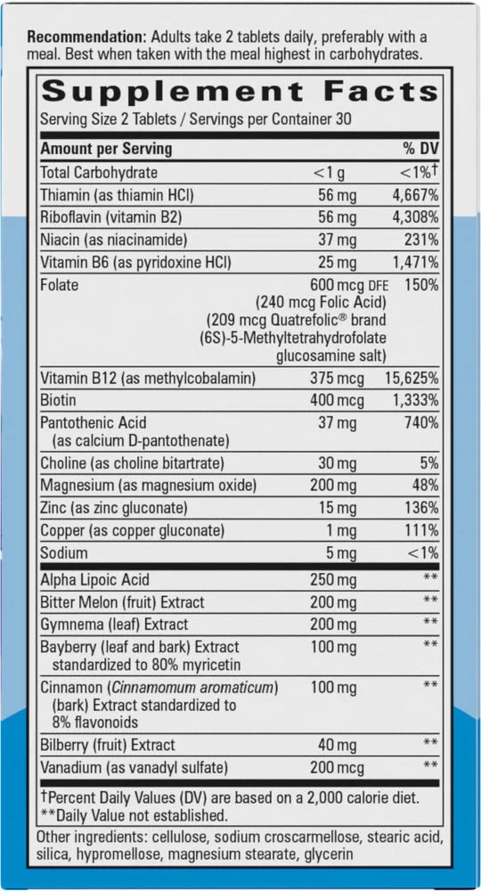 Nature's Way - Blood Sugar Manager, 60 tabletter - Bild 2