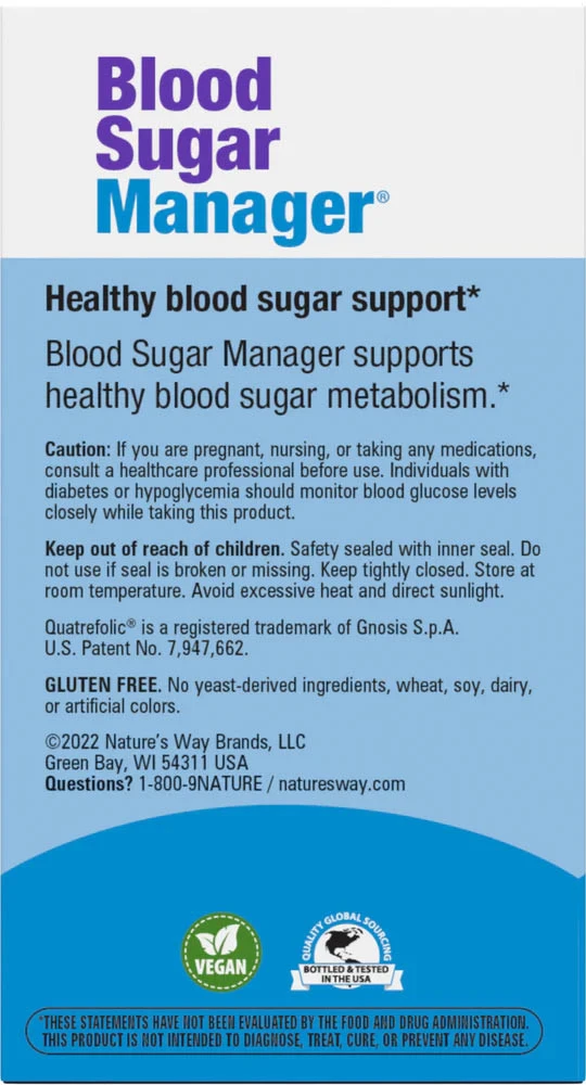 Nature's Way - Blood Sugar Manager, 60 tabletter - Bild 5