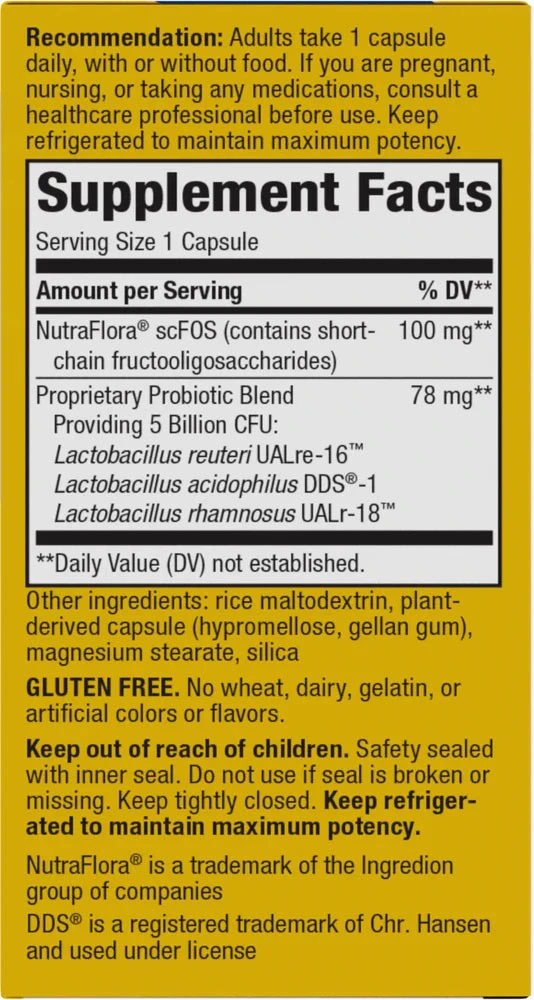 Natures Way - Primadophilus Reuteri Probiotika, 30 kapslar - Bild 2