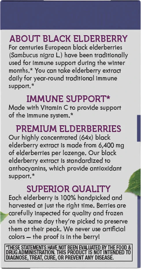 Natures Way - Sambucus Originalpastiller, 30 st, Fläderbär - Bild 5