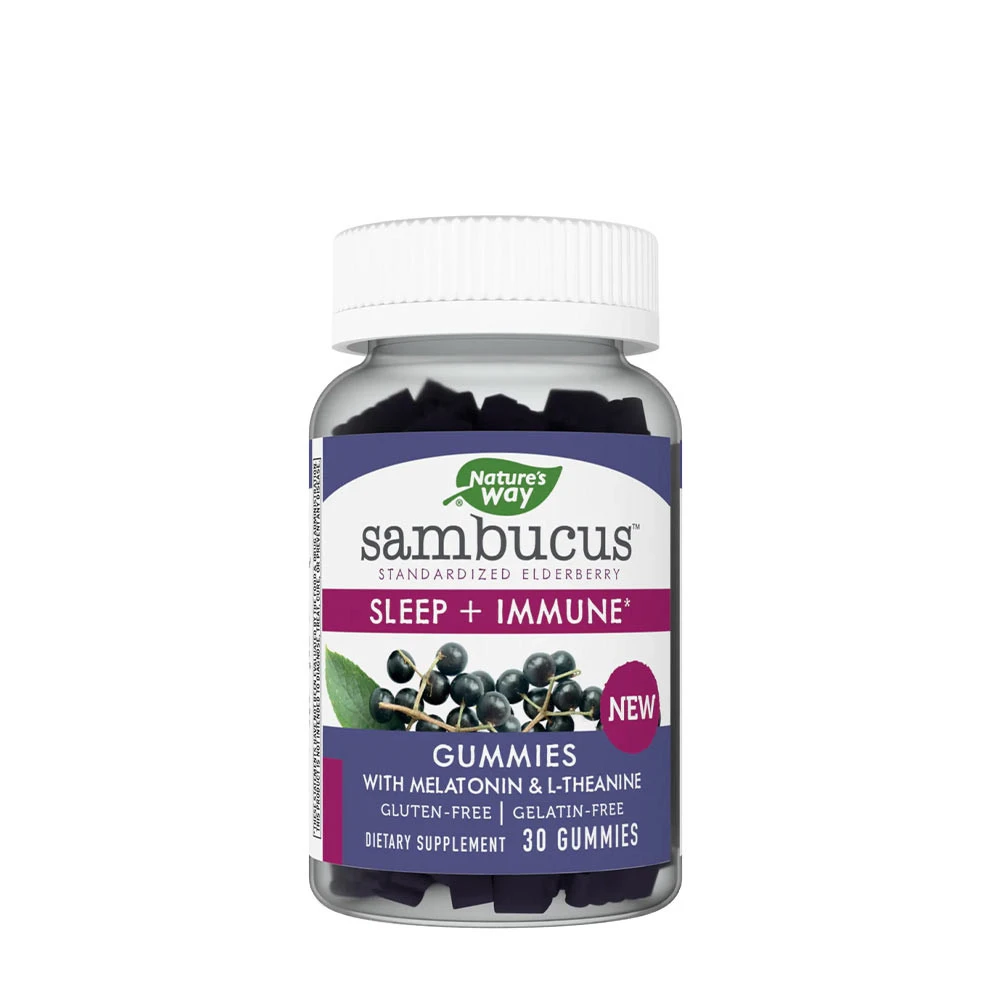 Natures Way - Sambucus Sömn + Immunförsvar Gummies, 30 stycken | Vitaminer och MineralerHälsokostMelatonin | Apoteka